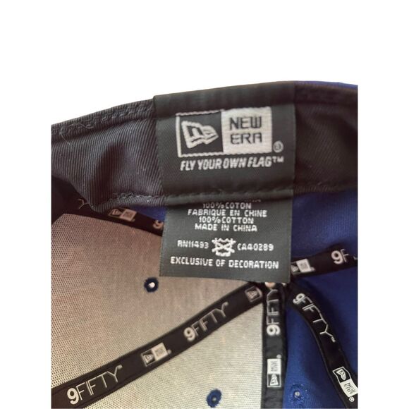 NE New Era 9Fifty Unisex Blue & Orange New York Knicks Snapback Trucker Cap OSFA - Picture 9 of 10